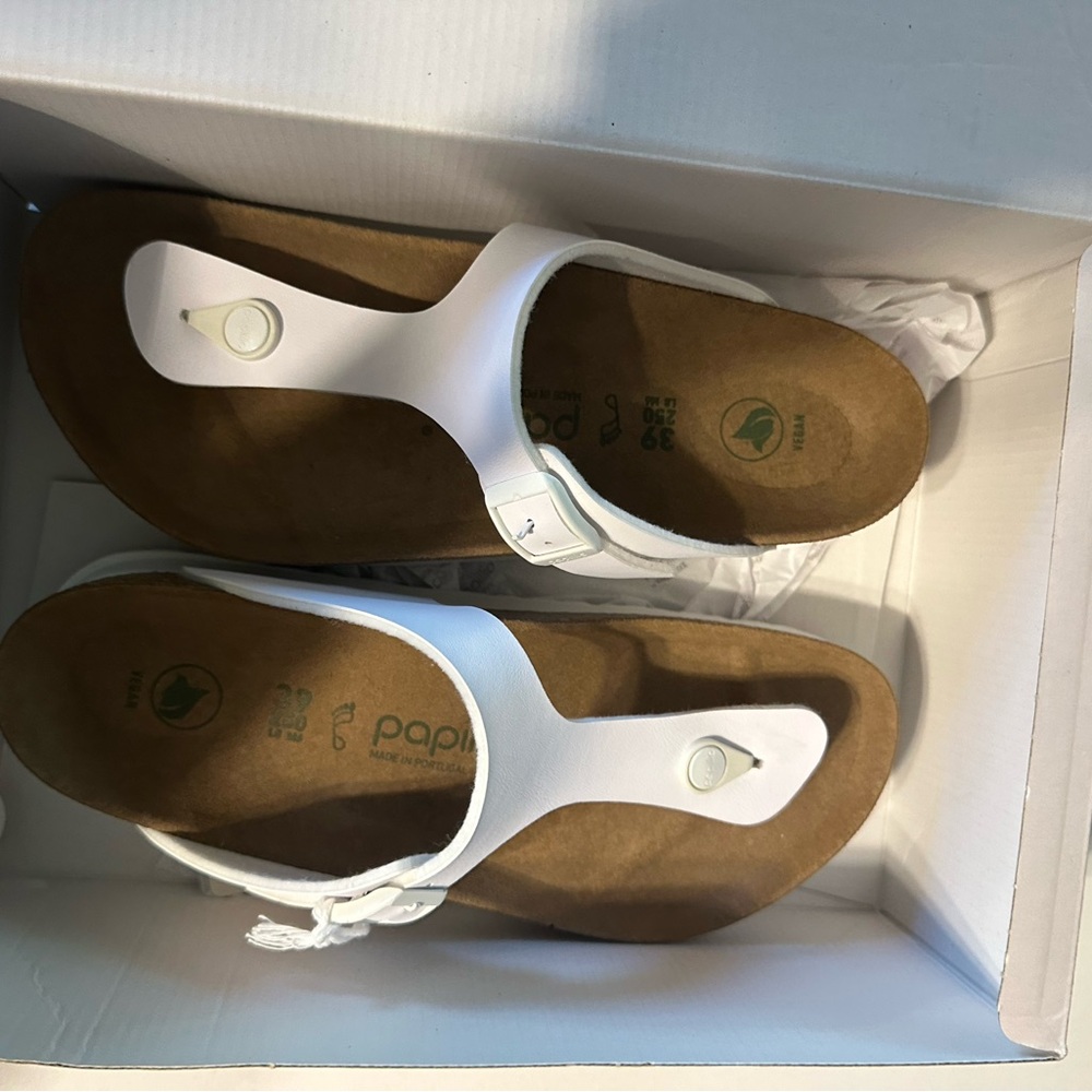 Papillio White and Brown Women's Sandals